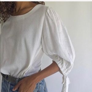 Rawson Vintage Waffle Linen Romantic Blouse